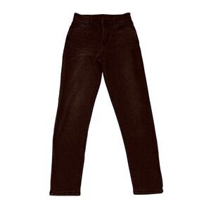 American Eagle Womens Mom Jeans Size 26 Skinny Stretch High Rise Black Denim